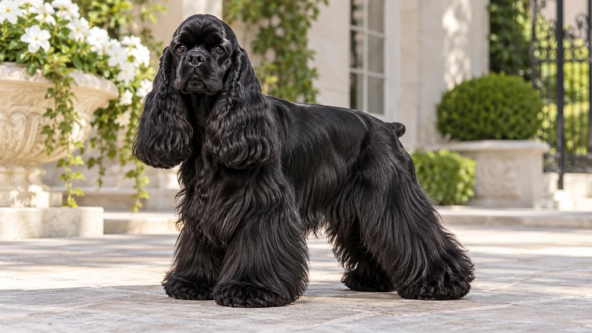 Amerikan Cocker köpek — siyah renk