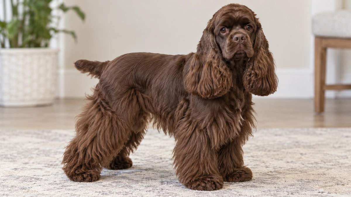 Amerikan Cocker köpek — kahverengi (chocolate) renk